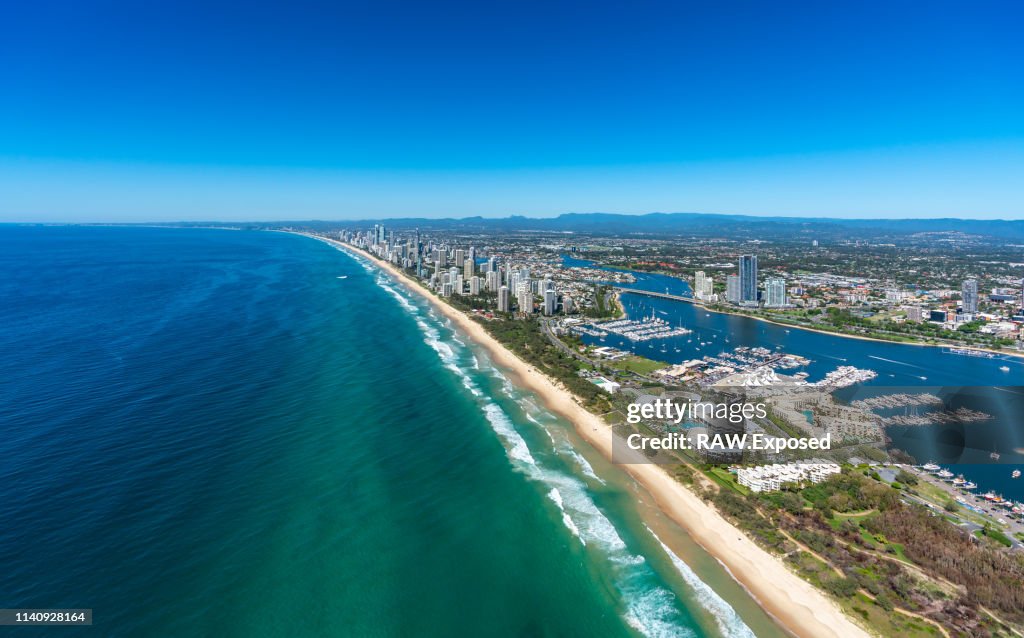 Gold Coast Surfers Paradise QLD Australia Aerial Photos