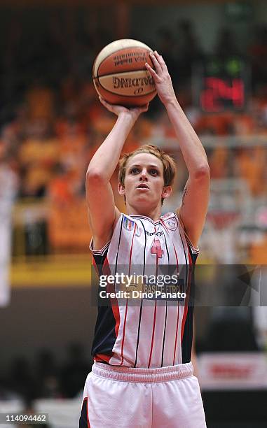 Megan Marie Mahoney of Cras in action Taranto during game 5 of the Lega Basket Femminile Serie A1 final between Famila Schio and Cras Taranto at Pala...