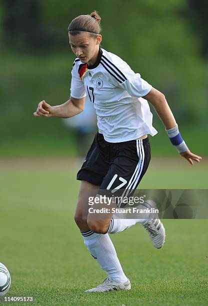 Marie Pyko of Germany in action during the womens U19's international friendly match between Germany and Russia on May 11, 2011 in Bremerhaven,...