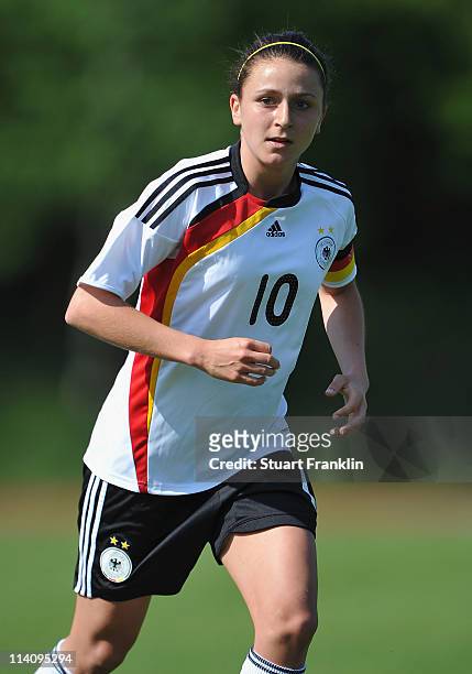 Ramona Petzelberger of Germany in action during the womens U19's international friendly match between Germany and Russia on May 11, 2011 in...