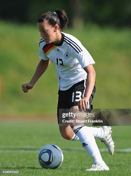 Sofia Nati of Germany in action during the womens U19's international friendly match between Germany and Russia on May 11, 2011 in Bremerhaven,...