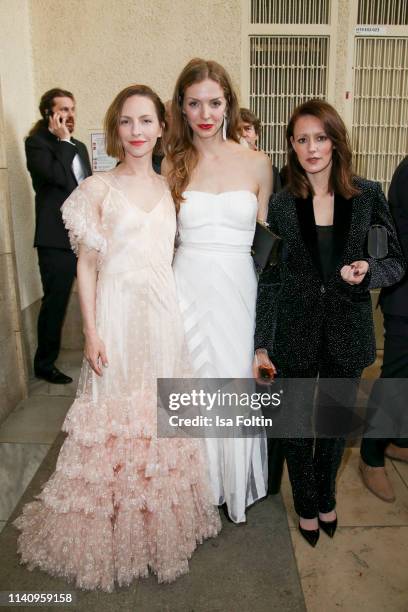 German actress Katharina Schuettler, German actress Pheline Roggan and German actress Lavinia Wilson attend the Lola - German Film Award reception at...