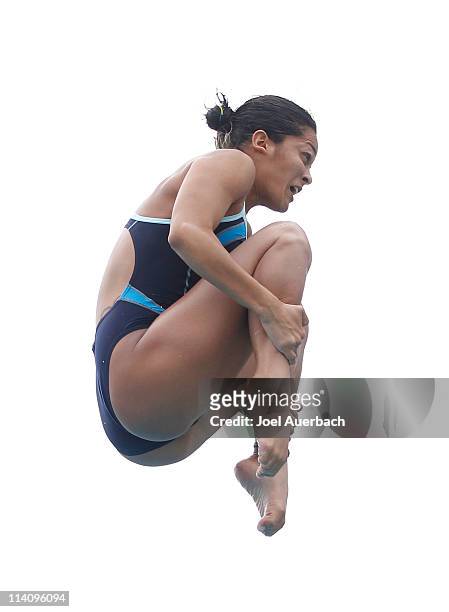 Diana Pineda of Colombia dives during the Women's 3 Meter Preliminary round of the AT&T USA Grand Prix Diving at the Fort Lauderdale Aquatics Complex...