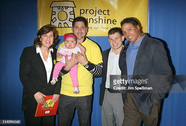 Author Sally Cook, Catcher Francisco Cervelli of the New York Yankees, Sophia Lopez, Founder of Project Sunshine Joseph Weilgus and author Ray Negron...