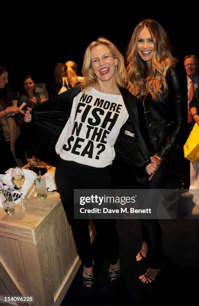 Alannah Weston and model Elle Macpherson attend the launch of Project Ocean at Selfridges on May 11, 2011 in London, England.