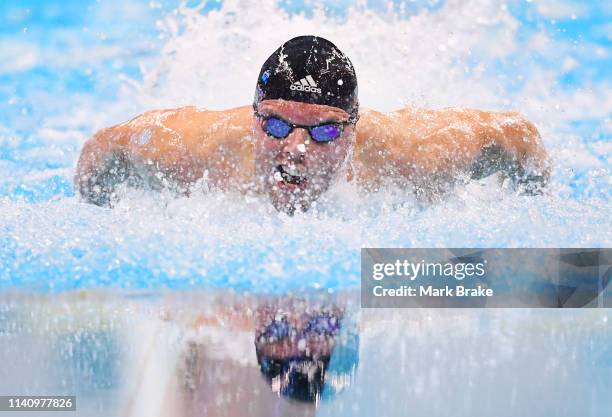 Kyle Chalmers of Marion winning the Men 100 LC Metre Butterfly final during day one of the 2019 Australian National Swimming Championships at [VEUNE]...