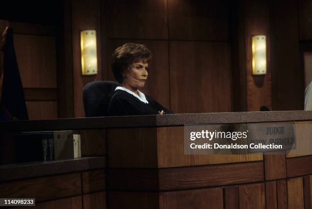 Judge Judy, Judith Sheindlin, on Set on February 14. 1997 in Los Angeles, California.