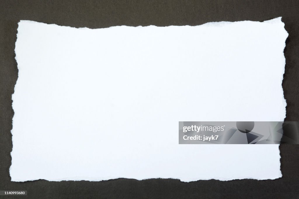 White torn paper