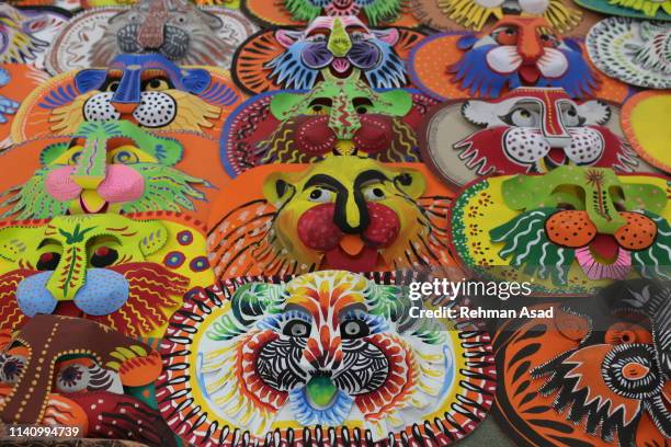 bangladeshi traditional mask - bengali new year stock pictures, royalty-free photos & images