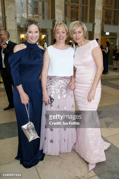German actress Ann-Kathrin Kramer, German actress Silke Bodenbender and German actrerss Gesine Cukrowski attend the Lola - German Film Award at...
