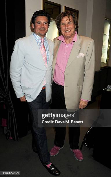 Ed Taylor and Theo Fennell attend a pre-party for Polo in the Park hosted by Theo Fennell at the Theo Fennell shop on May 11, 2011 in London, England.