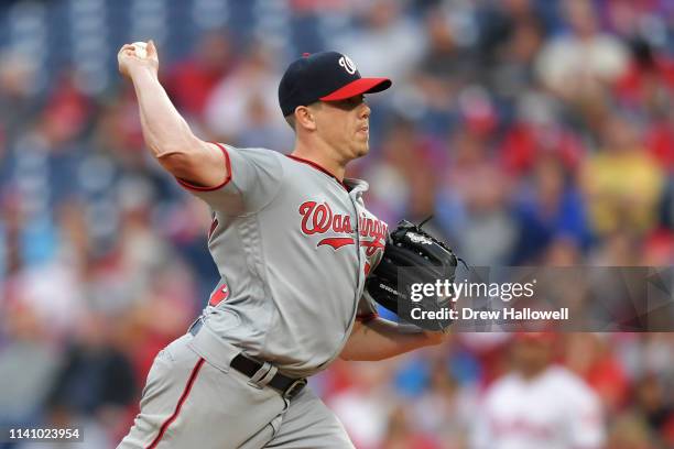 Starting pitcher Jeremy Hellickson of the Washington Nationals delivers a pitch in the first inning against the Philadelphia Phillies at Citizens...