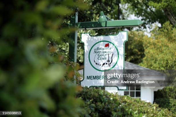 General view of the entrance to Magnolia Lane during the Drive, Chip and Putt Championship prior to the Masters at Augusta National Golf Club on...