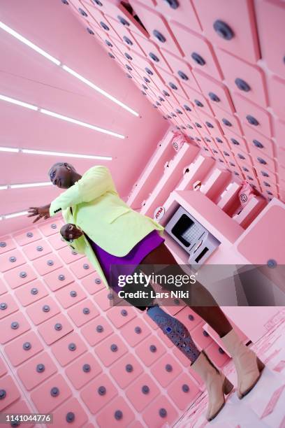 Mama Cax poses backstage at Beautycon Festival New York 2019 at Jacob Javits Center on April 07, 2019 in New York City.