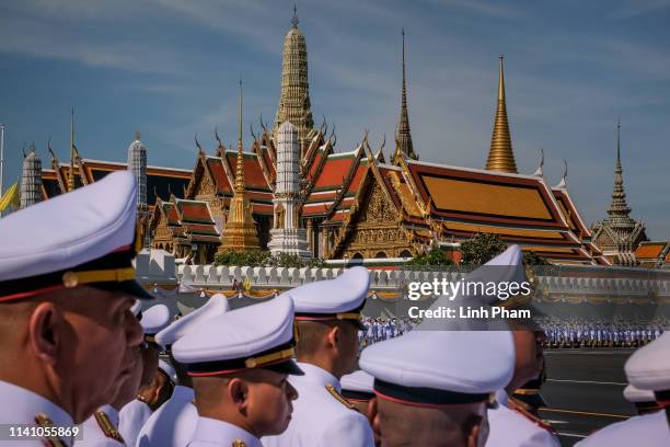 Thai Government and Ministry employees attend the Royal Coronation of King Rama X near the Grand Palace on May 4, 2019 in Bangkok, Thailand. Thailand...