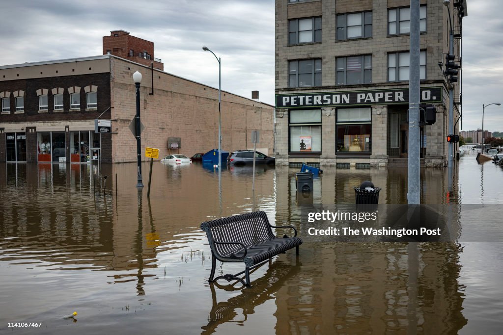 Flooding in Davenport, Iowa.