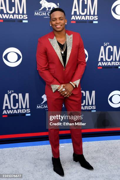 Jimmie Allen attends the 54th Academy Of Country Music Awards at MGM Grand Hotel & Casino on April 07, 2019 in Las Vegas, Nevada.