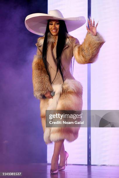 Cardi B speaks onstage at Beautycon Festival New York 2019 at Jacob Javits Center on April 07, 2019 in New York City.