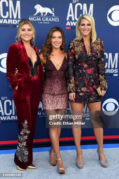 Hannah Mulholland, Naomi Cooke and Jennifer Wayne of Runaway June attend the 54th Academy Of Country Music Awards at MGM Grand Hotel & Casino on...