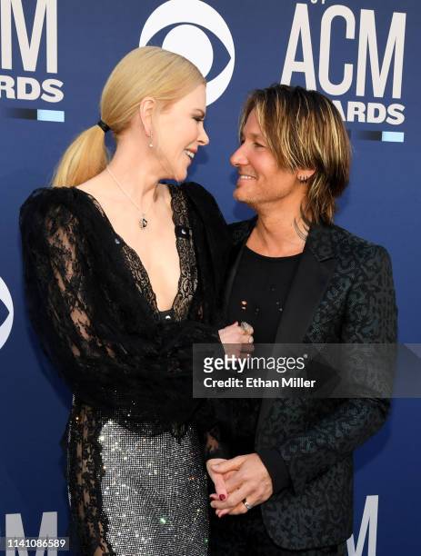 Nicole Kidman and Keith Urban attends the 54th Academy Of Country Music Awards at MGM Grand Hotel & Casino on April 07, 2019 in Las Vegas, Nevada.