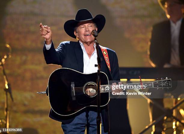 George Strait performs onstage during the 54th Academy Of Country Music Awards at MGM Grand Garden Arena on April 07, 2019 in Las Vegas, Nevada.