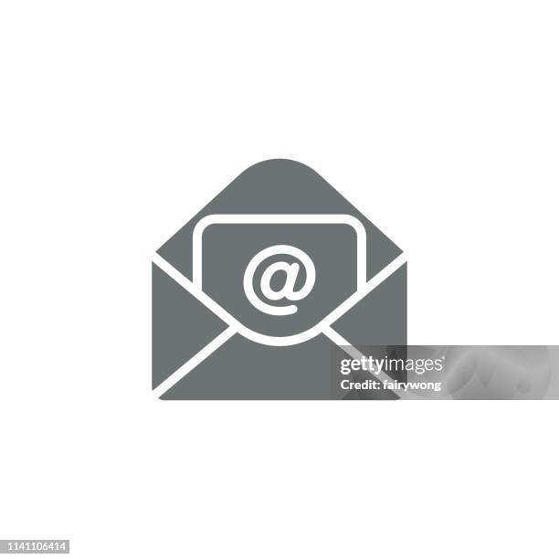 mail icon - blurred background office stock illustrations