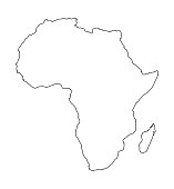 Africa map isolated on white background. World map vector illustration