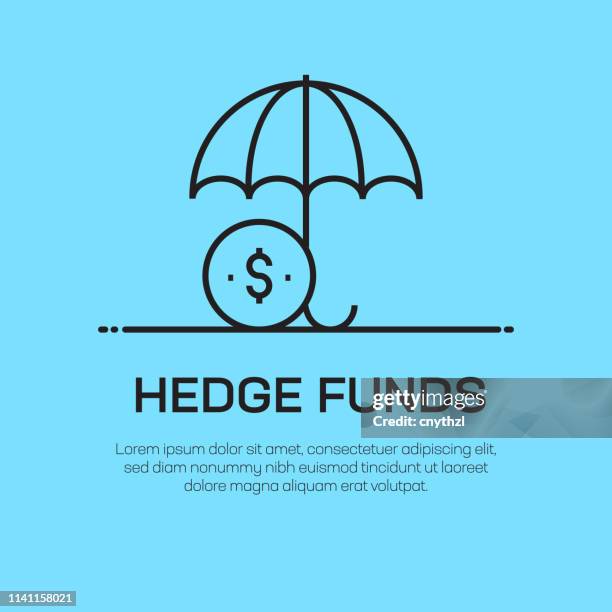 hedge funds vector line icon - simple thin line icon, premium quality design element - ipo stock illustrations