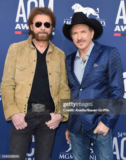 Ronnie Dunn and Kix Brooks of Brooks & Dunn attend the 54th Academy of Country Music Awards at MGM Grand Garden Arena on April 07, 2019 in Las Vegas,...