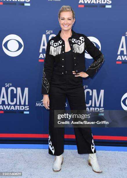 Beth Behrs attends the 54th Academy of Country Music Awards at MGM Grand Garden Arena on April 07, 2019 in Las Vegas, Nevada.