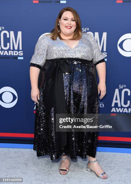 Chrissy Metz attends the 54th Academy of Country Music Awards at MGM Grand Garden Arena on April 07, 2019 in Las Vegas, Nevada.