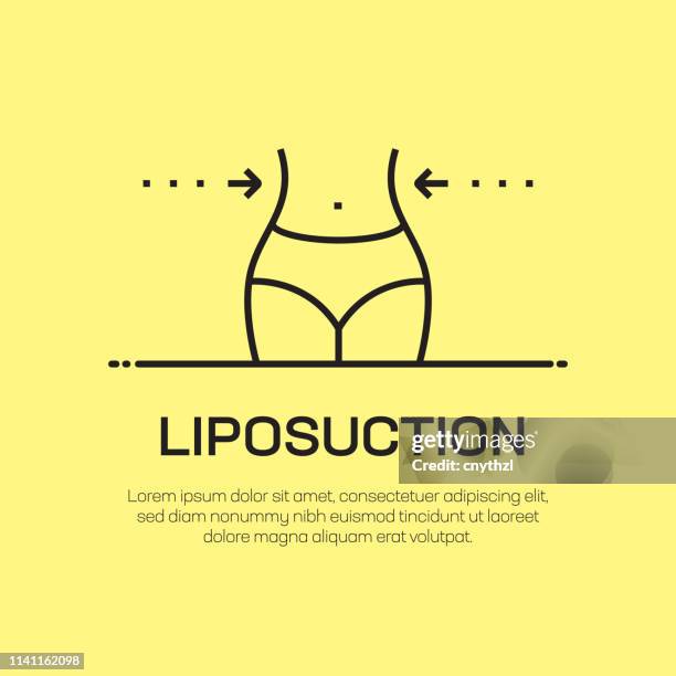 liposuction vector line icon - simple thin line icon, premium quality design element - liposuction stock illustrations