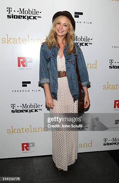 Actress Candice Accola attends the "Skateland" after party on May 11, 2011 in Hollywood, California.