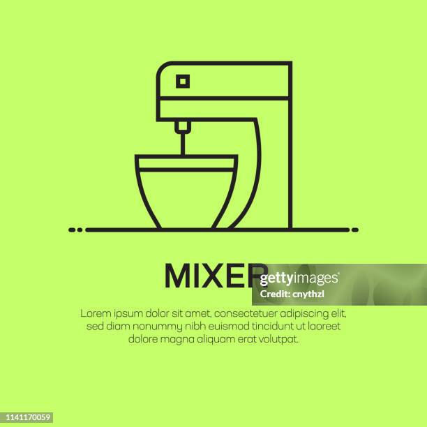 mixer vector line icon - simple thin line icon, premium quality design element - baking bread home stock illustrations