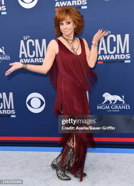 Reba McEntire attends the 54th Academy of Country Music Awards at MGM Grand Garden Arena on April 07, 2019 in Las Vegas, Nevada.