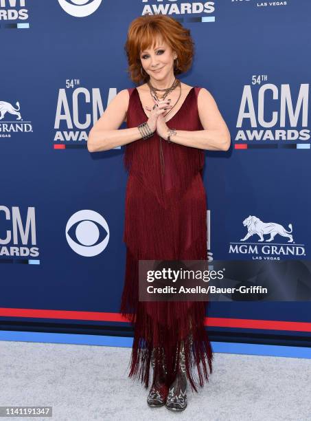 Reba McEntire attends the 54th Academy of Country Music Awards at MGM Grand Garden Arena on April 07, 2019 in Las Vegas, Nevada.