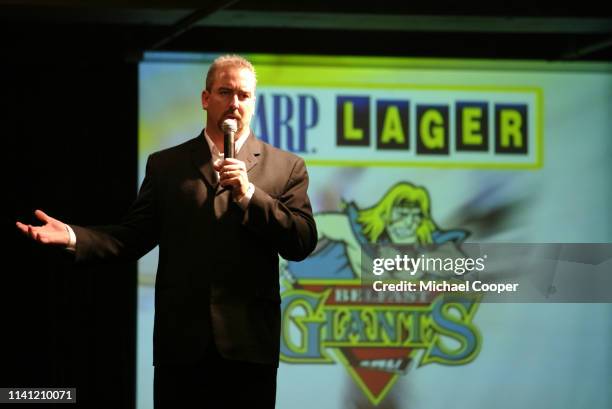 Dave Whistle, Coach of the Belfast Giants at the launch of the new season at the Odyssey Arena, Belfast. Photo by Michael Cooper/Getty Images