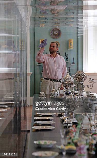 Staff make final preperations at a preview of the new Holburne Museum ahead of its reopening on May 12, 2011 in Bath, England. The new museum's first...