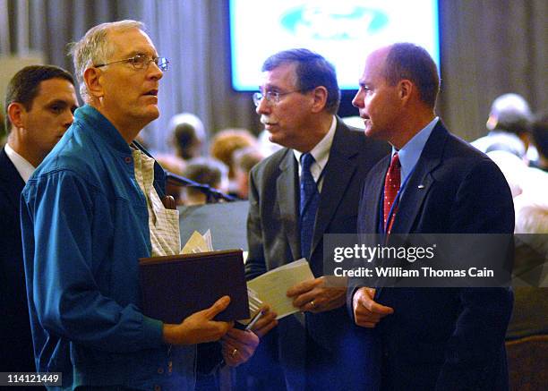 Shareholders arrive for the Ford Annual Shareholder Meeting at the Hotel DuPont on May 12, 2011 in Wilmington, Delaware. Shareholders are to cast...