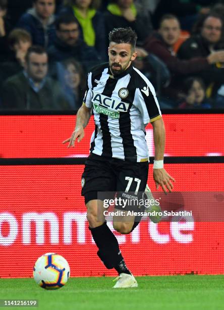 Marco D'Alessandro of Udinese Calcio in action during the Serie A match between Udinese and FC Internazionale at Stadio Friuli on May 4, 2019 in...