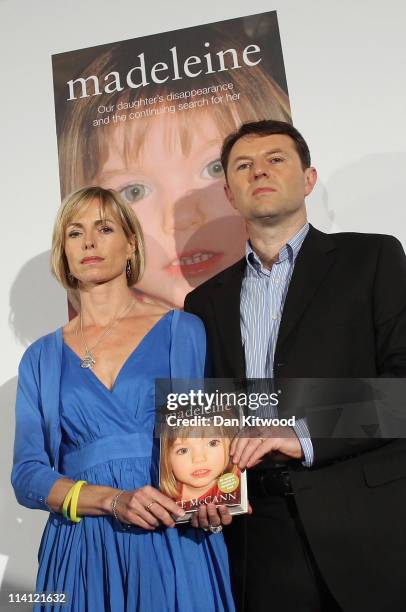 Kate McCann and Gerry McCann launch Kate McCann's new book' 'Madeleine' and answer questions from the press at the Queen Elizabeth II centre on May...