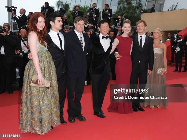 Producer Bryce Dallas Howard, guest, Director Gus Van Sant, Screenwriter Jason Lew, Mia Wasikowska, Henry Hopper and guest attend the "Restless"...