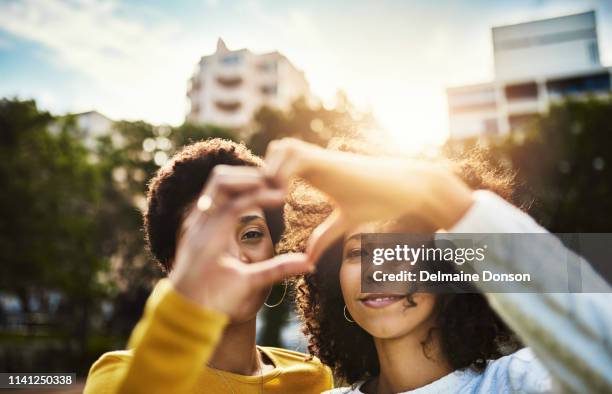we feel complete when we're together - making heart shape stock pictures, royalty-free photos & images