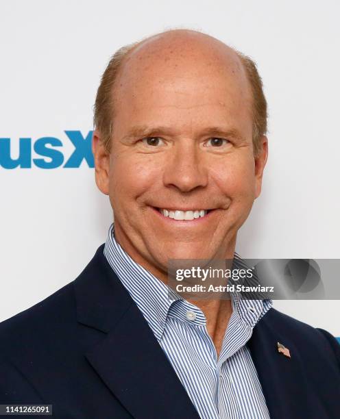 Former Maryland Congressman and 2020 presidential candidate, John Delaney visits the SiriusXM Studios on April 08, 2019 in New York City.