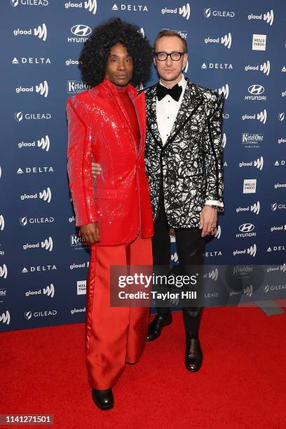 Billy Porter and Adam Smith attend the 30th Annual GLAAD Media Awards at New York Hilton Midtown on May 4, 2019 in New York City.