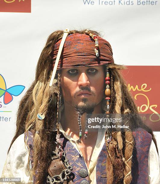 Madame Tussauds of Hollywood unveiled their new wax figure of Johnny Depp aka "Jack Sparrow" from the movie "Pirates of the Caribbean" at Childrens...