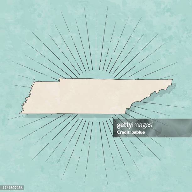 tennessee map in retro vintage style - old textured paper - tennessee stock illustrations