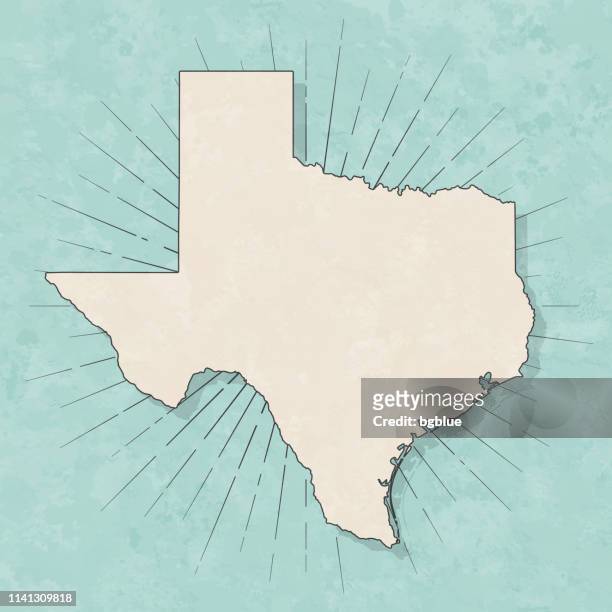 texas map in retro vintage style - old textured paper - texas stock illustrations
