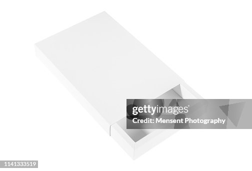 Empty Box Row Blank White Empty Box Template Isolated Over White Background High-Res ...