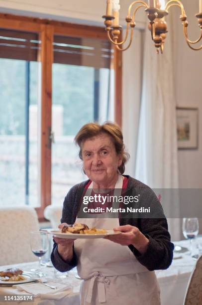 grandma - serving dish foto e immagini stock